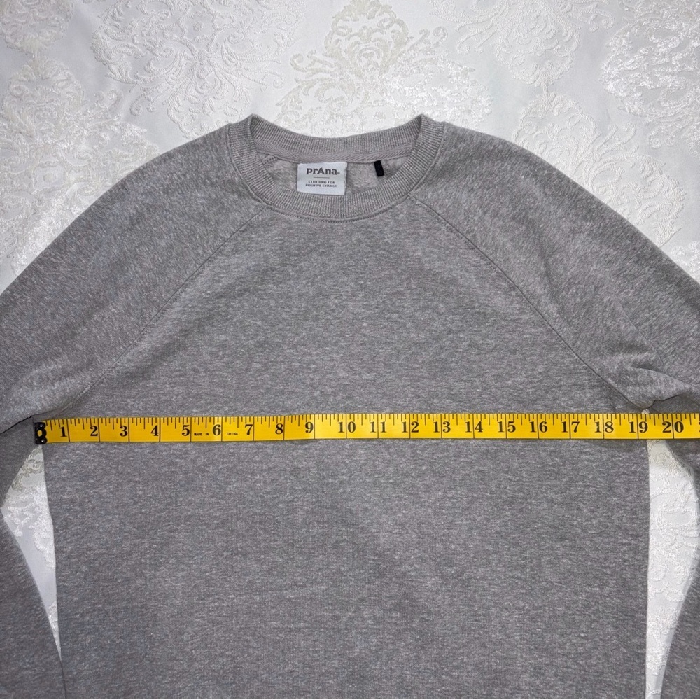 Prana Fleece Crewneck Sweatshirt Grey Size XS - Picture 7 of 7